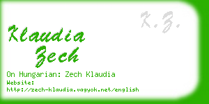 klaudia zech business card